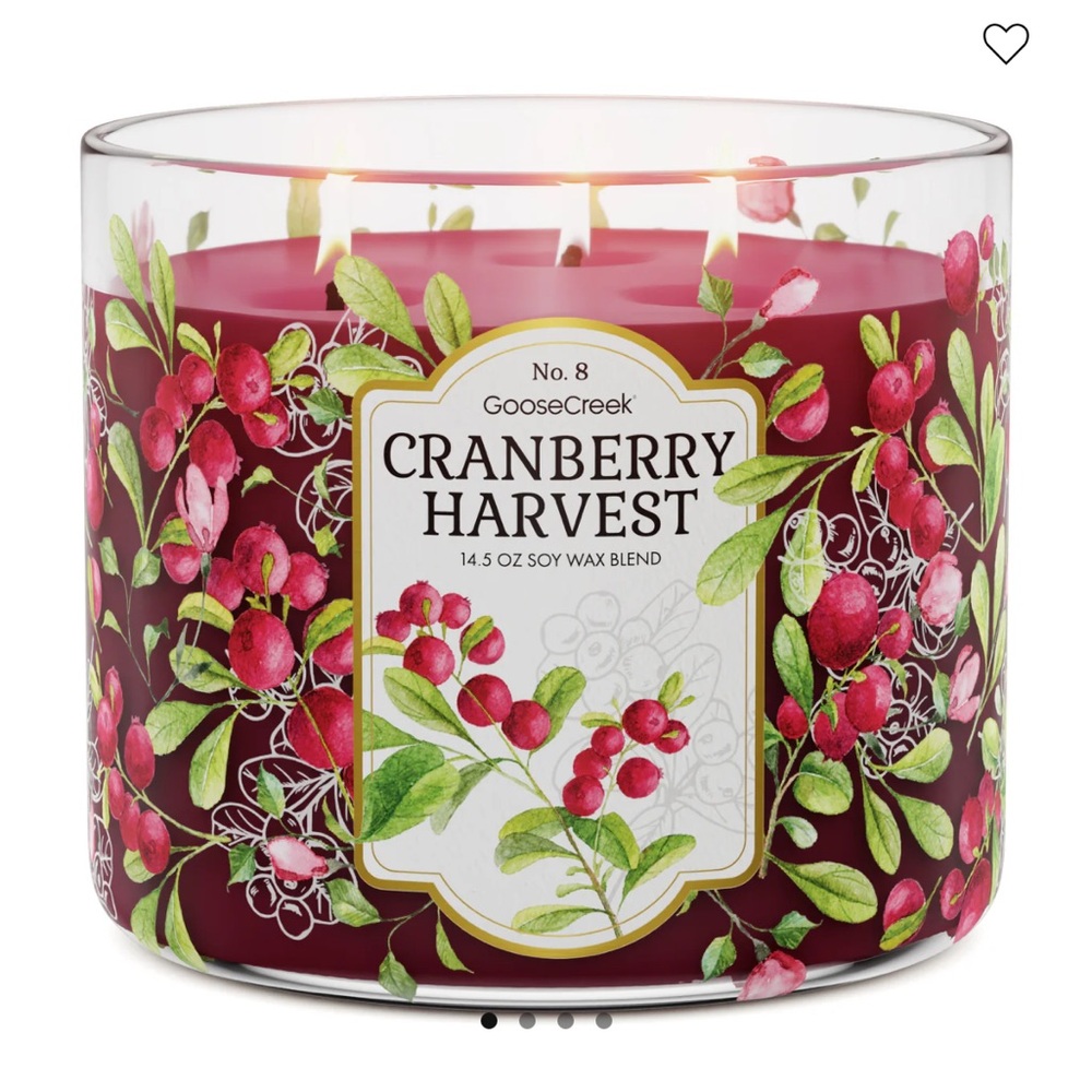 ❤️ GC Cranberry Harvest 3-Wick Candle NEW